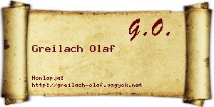 Greilach Olaf névjegykártya